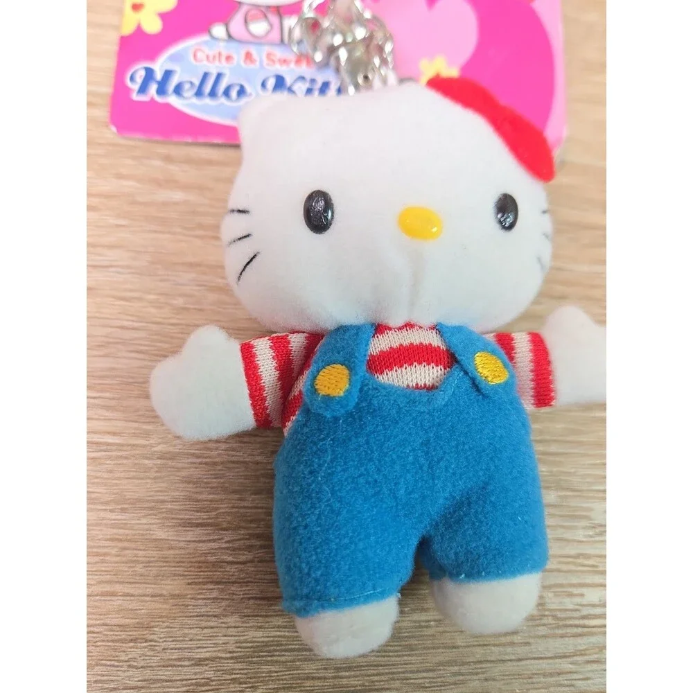 NOS Sanrio Hello Kitty Original in Overalls Nakajima 2002 Cute & Sweet Keychain